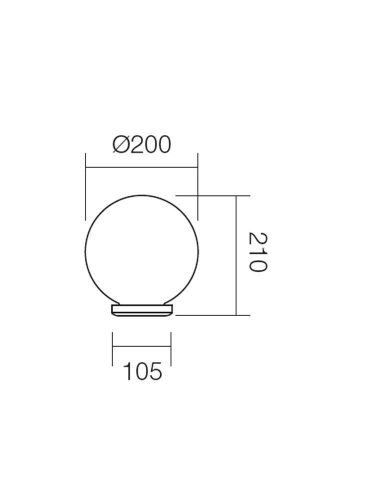 Külső lámpatest Gömb 1 x E27, opál