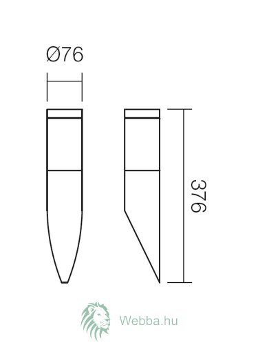 Kültéri lámpa 1xE27 Kolona