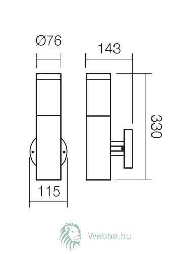 Kültéri lámpa 1xE27 Kolonia 1 