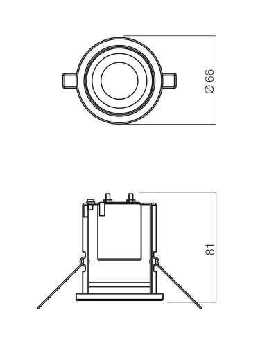 Strahler Einbau R39, weiß