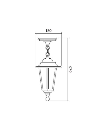 Felfüggesztett lámpa, London 6105C, 1 x E27 réz