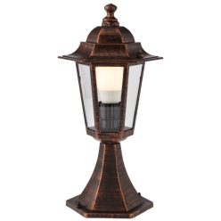   Dísz világítóoszlop London 6104C, 1 x E27, magasság 40,9 cm, réz