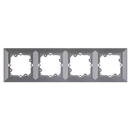 Schalter- / Steckdosenrahmen, Perla RA-4P, anthrazit