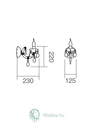 Wandleuchte Bolero 1 x E14