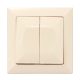 Doppelschalter Abex Perla Beige
