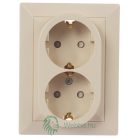 Doppelsteckdose Abex Perla Beige