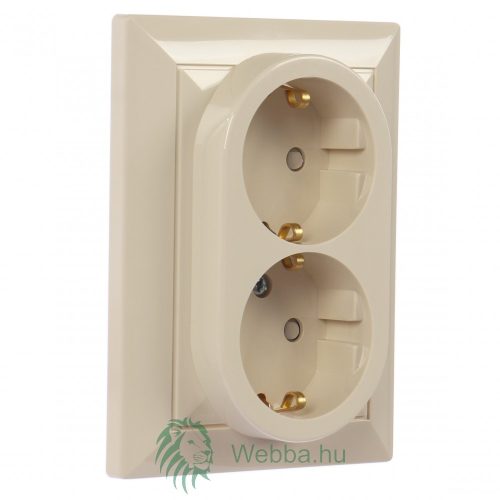 Doppelsteckdose Abex Perla Beige