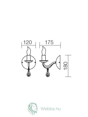 Wandleuchte Fabiola1 x E14