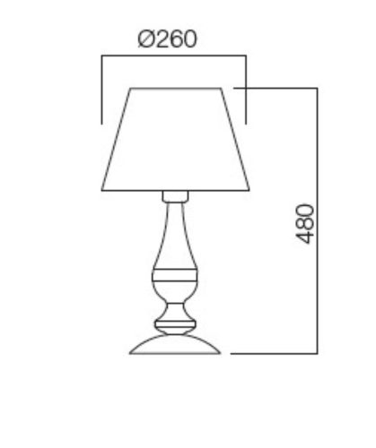 Tischleuchte Fabiola 1xE27