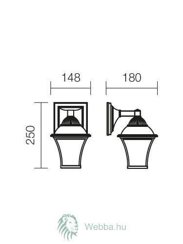 Kültéri lámpa 1xE27 Avignion