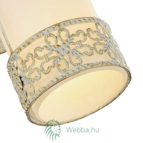 Wandleuchte, Romantik, KL 9138, 1 x E14, antikweiß + weiß