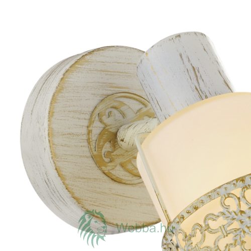 Wandleuchte, Romantik, KL 9138, 1 x E14, antikweiß + weiß