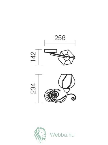 Wandleuchte Dorothy 1XE14