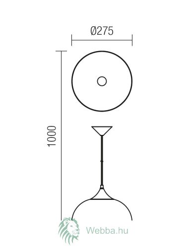 Kronleuchter 1xE27 Redo