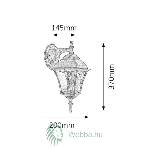 Kültéri lámpa 1xE27 Toskana 