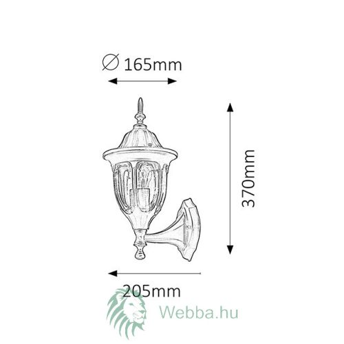 Kültéri lámpa 1xE27 Milano