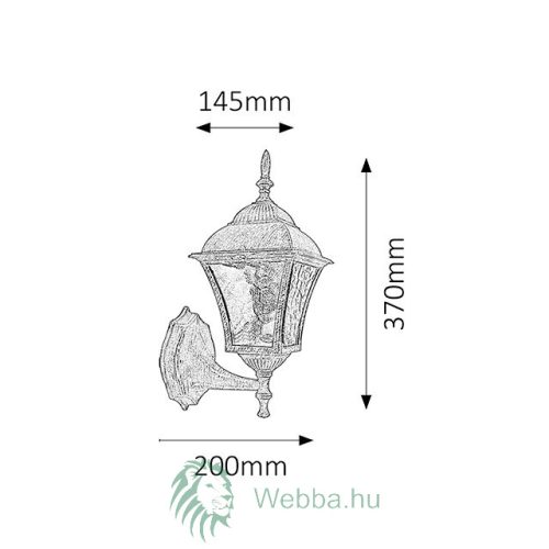 Kültéri lámpa1xE27 Toscana2