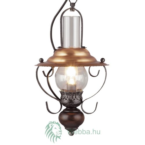 Vecchio Kronleuchter, antik schwarz + braun + kupfer