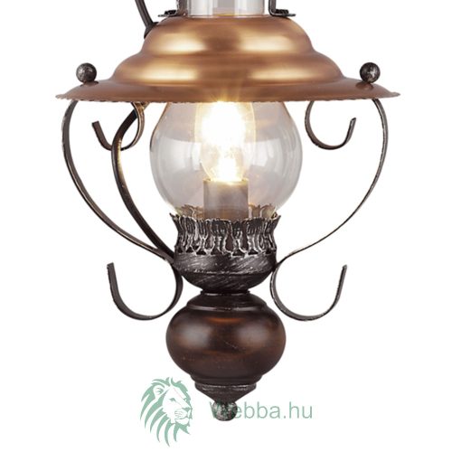 Vecchio Kronleuchter, antik schwarz + braun + kupfer