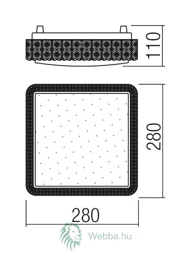LED-es mennyezeti lámpa Tetris 05-845 16W