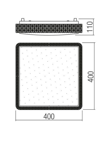 LED-es mennnyezeti lámpa Tetris 05-846 24W 