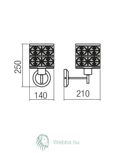 Wandleuchte Vanilla 01-1170 1xE27