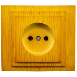 Steckdose, Mono Electric Larissa, Einbau, mit Rahmen, Eiche