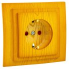 Steckdose, Mono Electric Larissa, Einbau, mit Schutzkontakt, Kinderschutz, Eiche