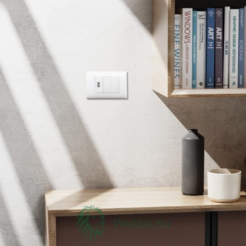 USB-Hoff-Buchse, weiß, - 1, 5 V, 2.1A