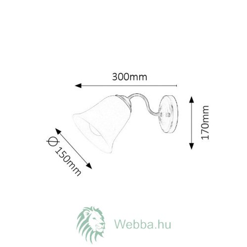 Wandleuchte Fabiola 7259 1xE27 weiß