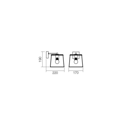 Wandleuchte Sketch 01-1261 1xE27