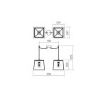 Kronleuchter Skizze 01-1264 2xE27