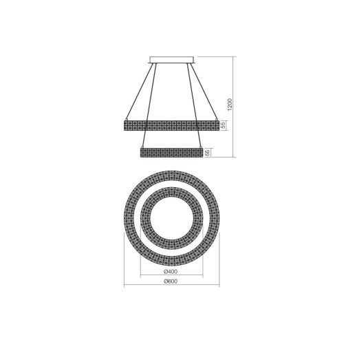 LED-Kronleuchter Metis 01-1391 40W + 24W