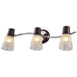   Wandleuchte Land KL 6202, 3 x E27, dunkelbraun + weiß / transparent