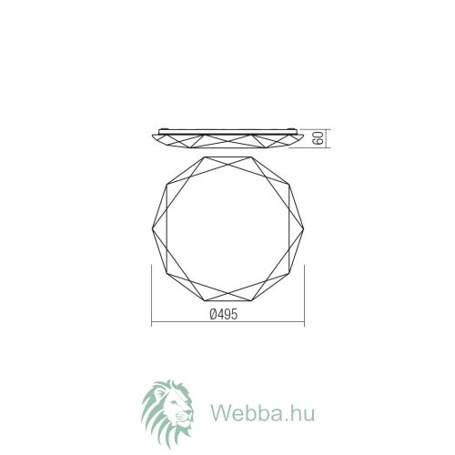 Smarter Smaragd LED mennyezeti lámpa, 32W