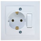 Einfache Möbelsteckdose mit Mono Electric Schalter