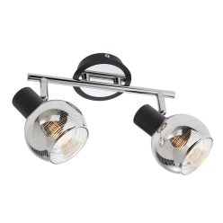   Mennyezeti lámpatest, Magis 04-480, 2 x E14, króm + matt fekete