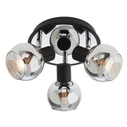   Mennyezeti lámpa, Magis 04-481, 3 x E14, króm + matt fekete