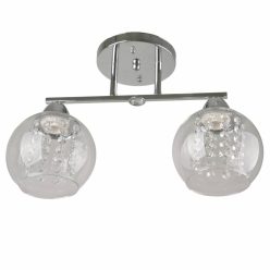 Mennyezeti lámpa Kara, ezüst + átlátszó