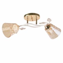   Mennyezeti lámpa, Karma LY-3350, 2 x E27, arany + antik fehér + bézs