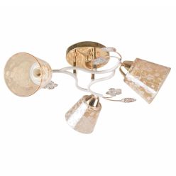   Mennyezeti lámpa, Karma LY-3351, 3 x E27, arany + antik fehér + bézs