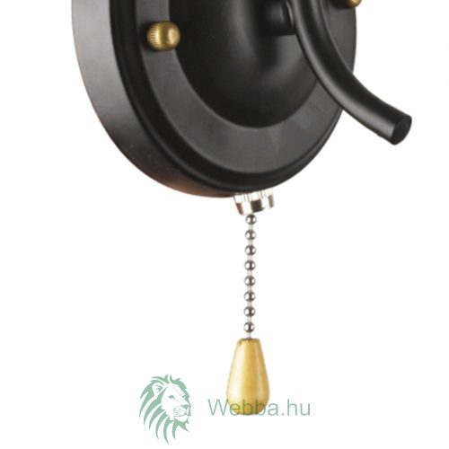  Saga Wandleuchte Schwarz + Bronze