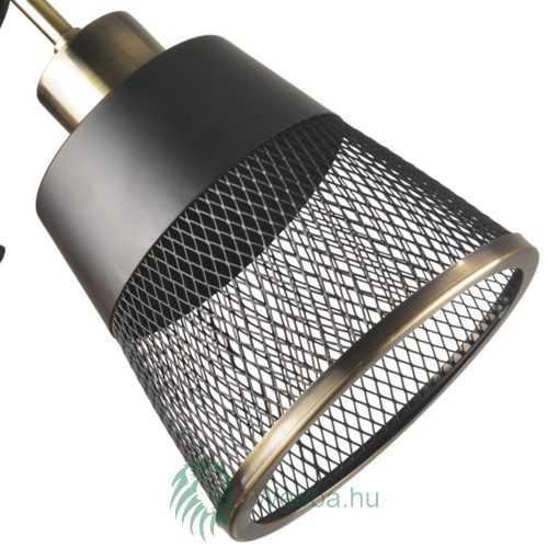  Saga Wandleuchte Schwarz + Bronze