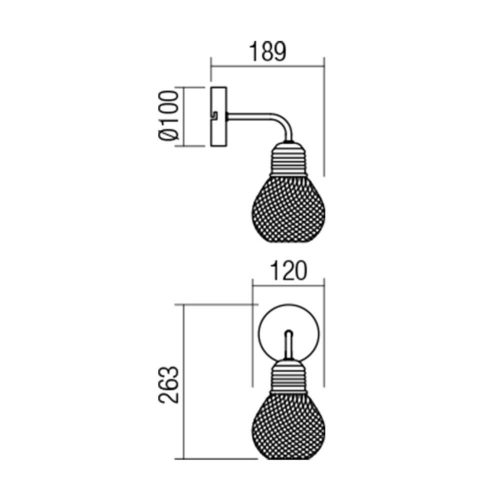 Wandleuchte Edison 01-1575