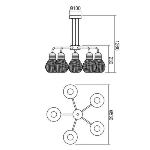Kronleuchter Kronleuchter Edison 01-1580