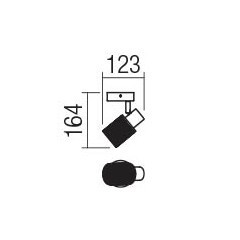 Wandleuchte, Vertigo 04-506, 1 x E14, chrom + weiß