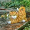 Napelemes kerti dekoráció, macska, Hoff, 15 cm