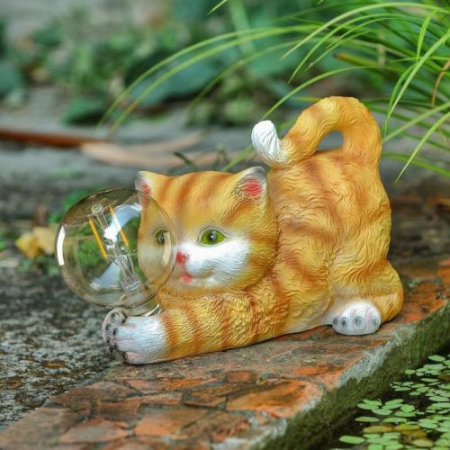 Solargartendekoration, Katze, Hoff, 15 cm