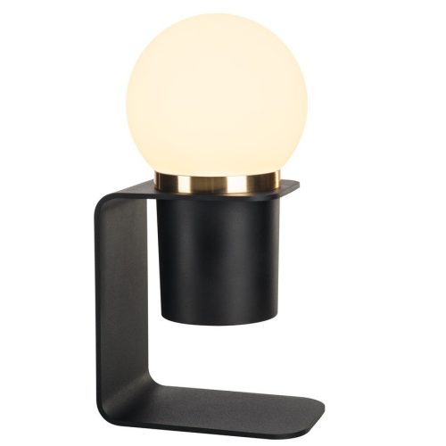 LED asztali lámpa, hordozható, fekete, Tonila