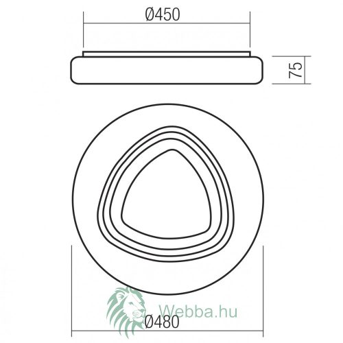 Smart LED mennyezeti lámpa Galax, 48W, 3324lm